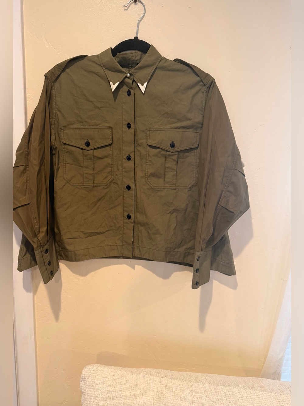 Rag & bone utility green button up